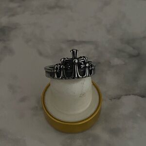 Sterling Silver Chrome hearts triple cross ring size 9